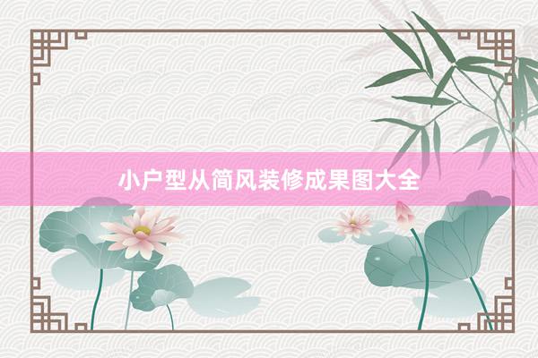 小户型从简风装修成果图大全